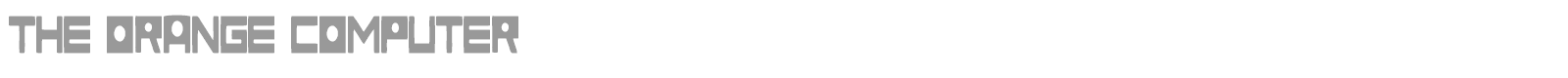 The Orange Computer font preview